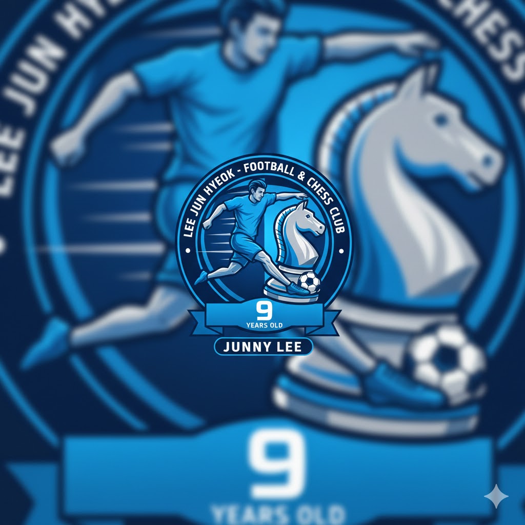 축구와 체스를 사랑하는 멋진 소년입니다.